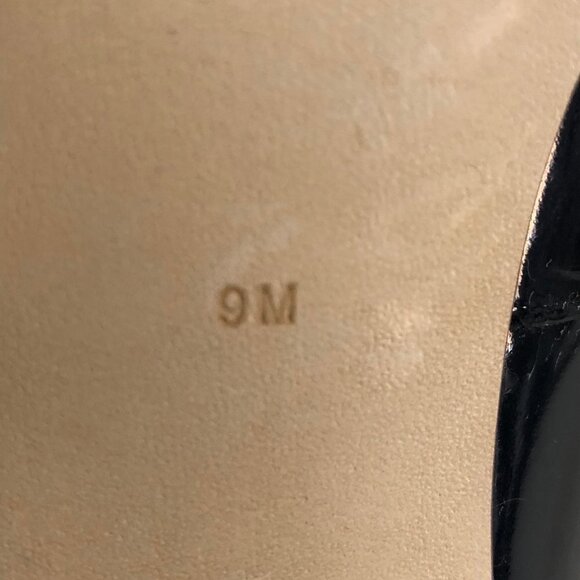 Sandal Black Open Toe Patent Leather - GUESS Women's Shoe Open Toe Size 9M - Picture 7 of 9